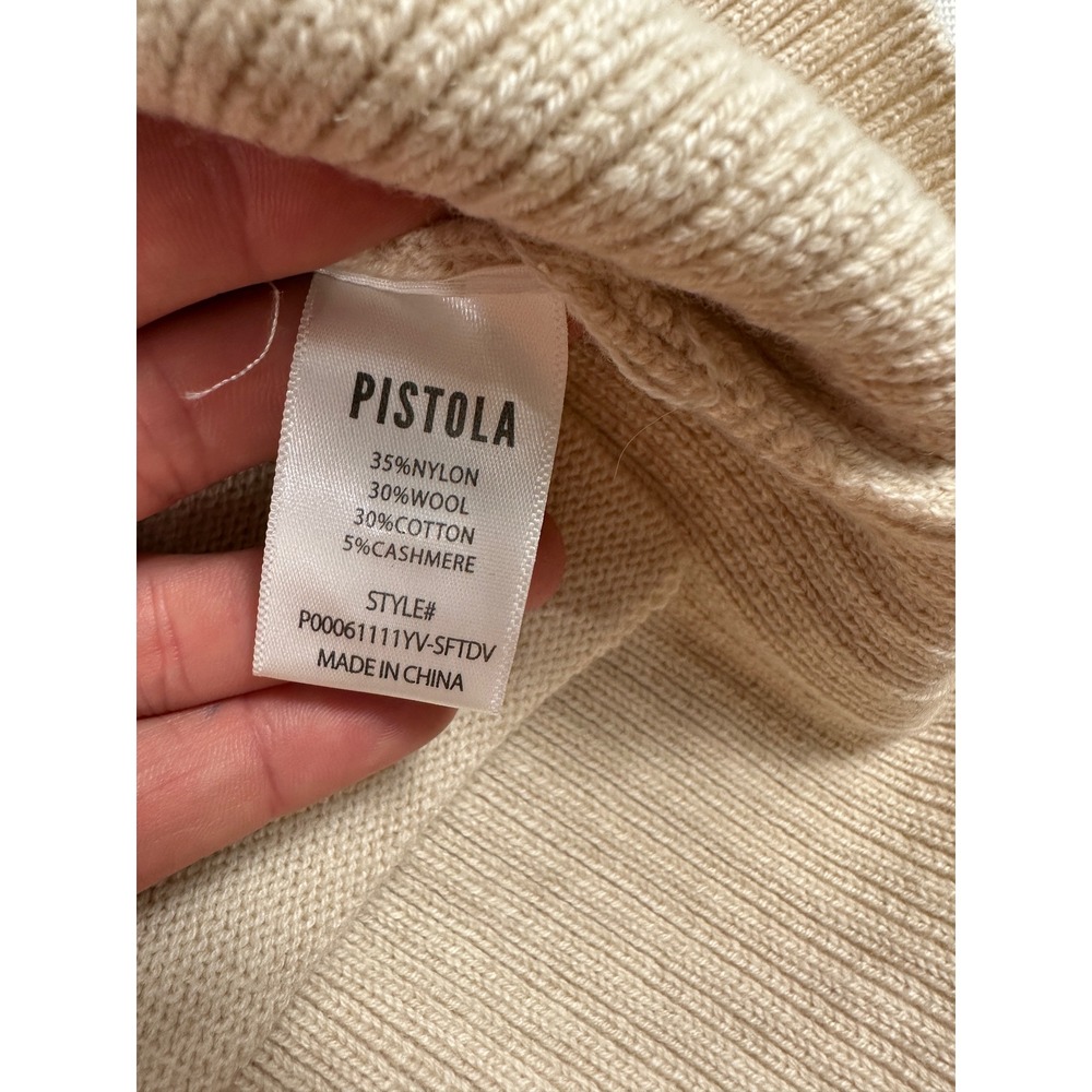 Pistola Audra Sweater Vest Soft Dove Beige Wool Cashmere Blend‎ P00061111YV L - Picture 7 of 8